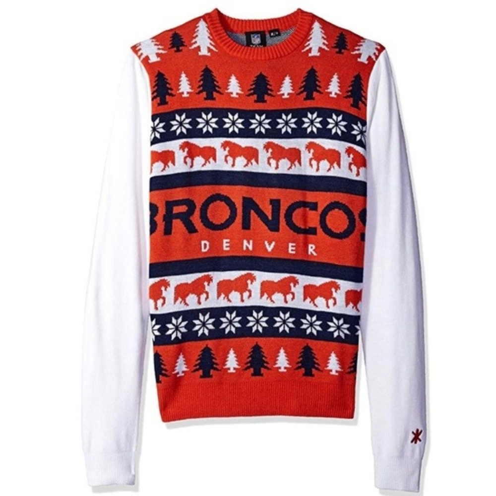 Denver Broncos Ugly Christmas Sweater Large